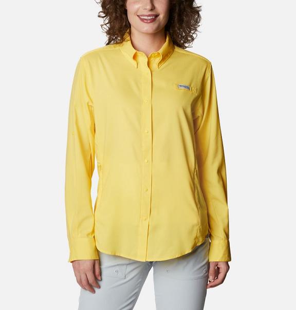 Columbia PFG Tamiami II Shirts Yellow For Women's NZ98347 New Zealand